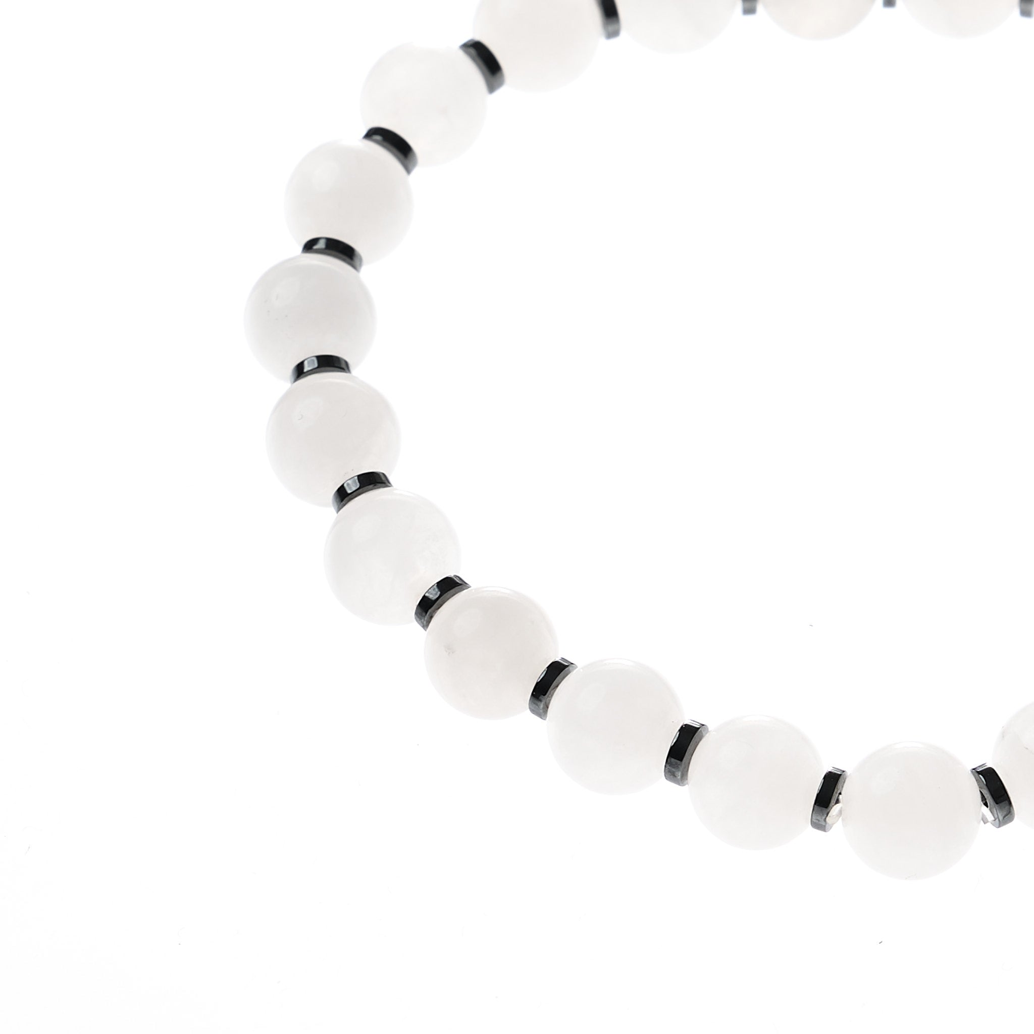 Quarz Hämatit Perlenarmband Detail – Edelsteinarmband mit Hämatit-Zwischenperlen