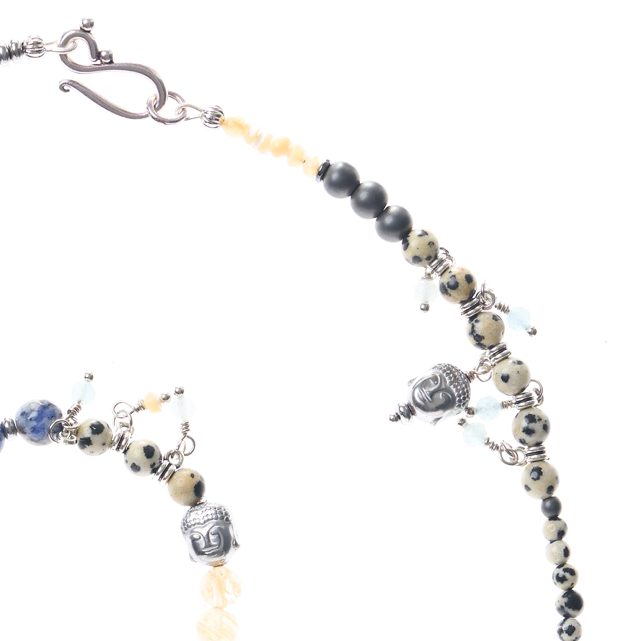 Schmuckset aus Sodalith, Dalmatinerjaspis & Citrin