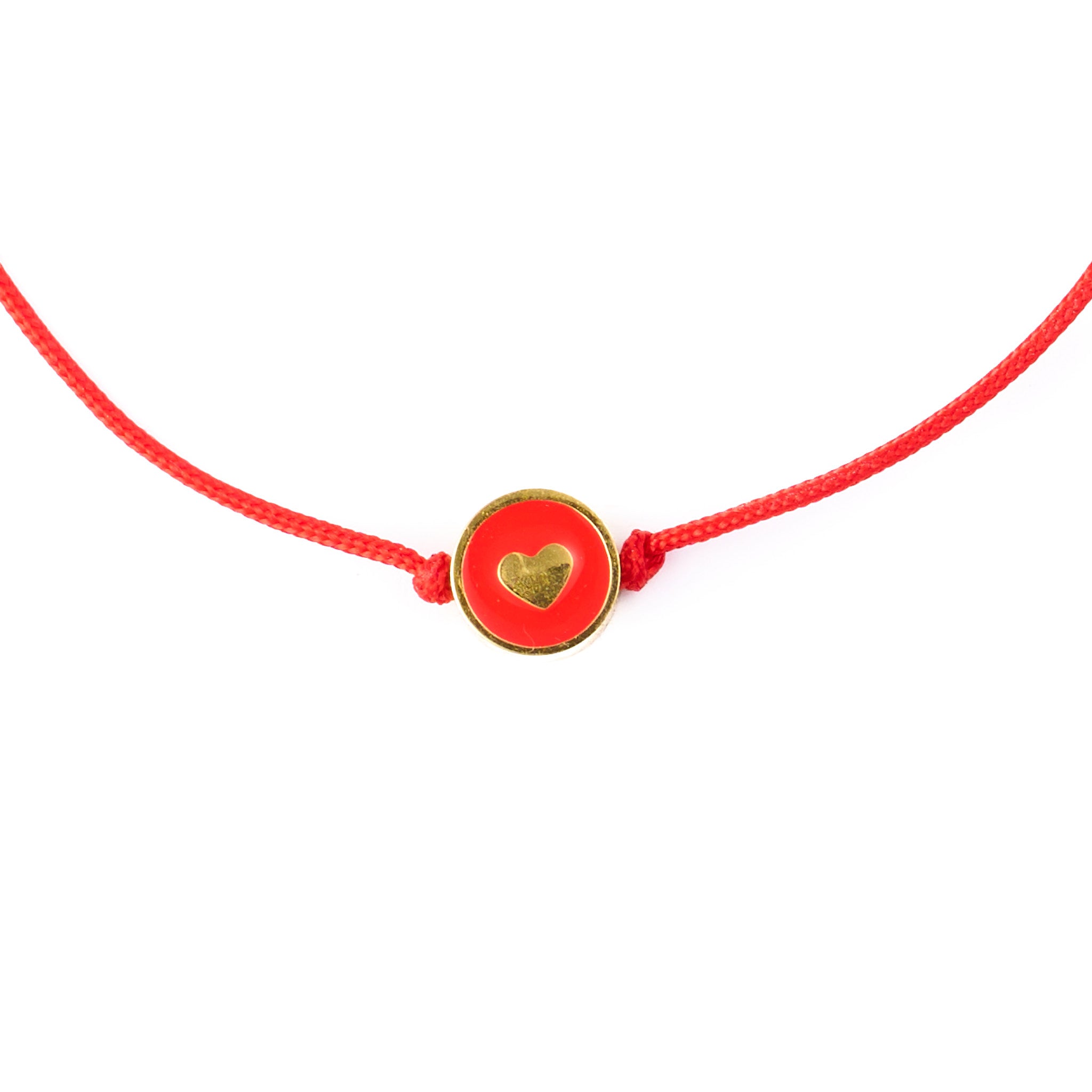 The Scarlet Bond Armband – Textilband & Herzdetail aus Edelstahl